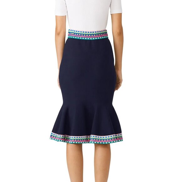Milly Rainbow Trim Knit Skirt Medium - Picture 2 of 6
